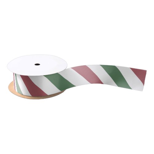 Customizable Christmas Stripes Satin Ribbon