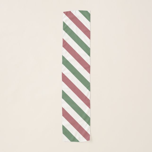 Customizable Christmas Stripes Scarf (Front)
