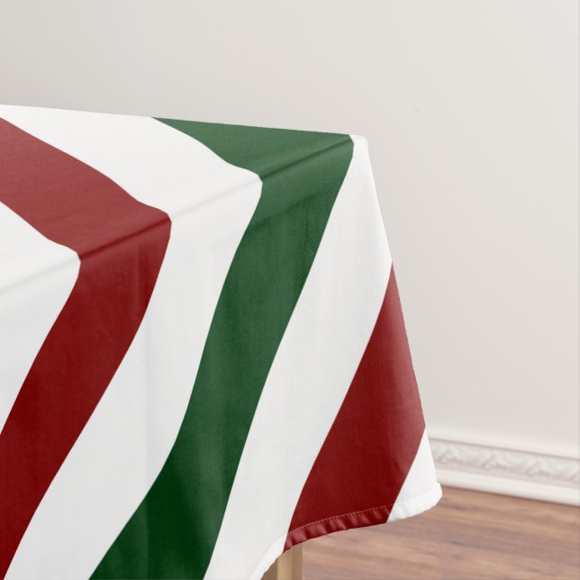 Customizable Christmas Stripes Tablecloth (In Situ)
