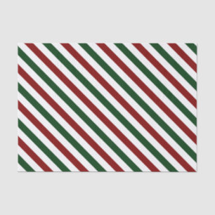 Customizable Christmas Stripes Tissue Paper