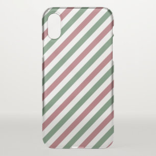 Customizable Christmas Stripes iPhone XS Case