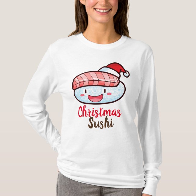 Customizable Christmas Sushi Women's T-Shirts (Front)