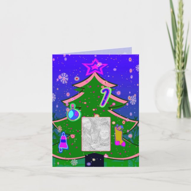 Customizable Christmas Tree Card (Front)