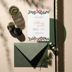 Customizable Christmas Wedding Invitation
