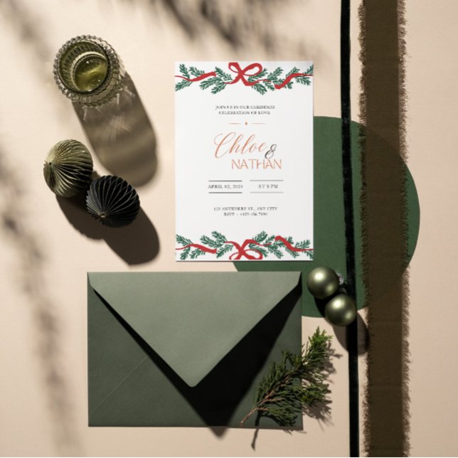 Customizable Christmas Wedding Invitation (Creator Uploaded)