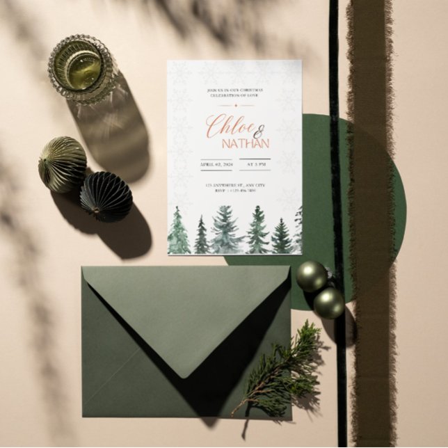 Customizable Christmas Wedding Invitation (Creator Uploaded)