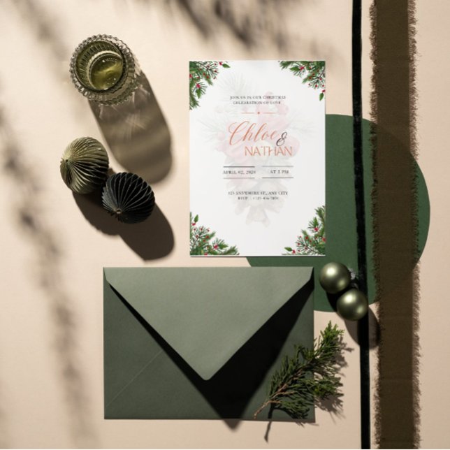 Customizable Christmas Wedding Invitation (Creator Uploaded)