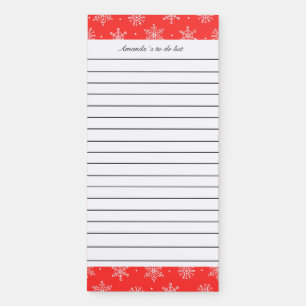 Customizable Christmas winter Magnetic Notepad