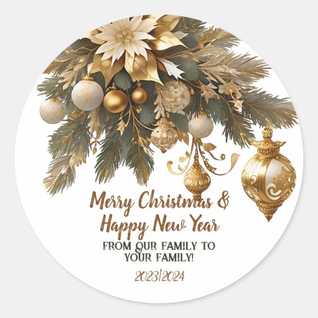 Customizable Christmas wish sticker (Front)