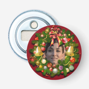 Customizable Christmas Wreath Bottle Opener