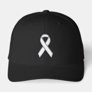 Customizable Chrome Like White Ribbon Awareness