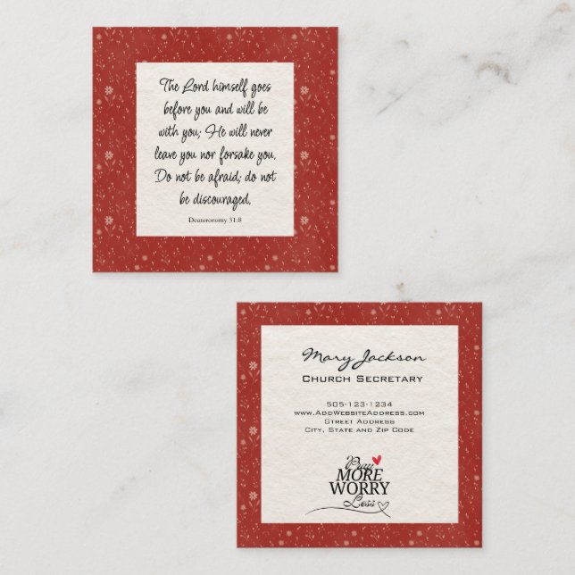 Customizable Church Business Card (Front/Back)