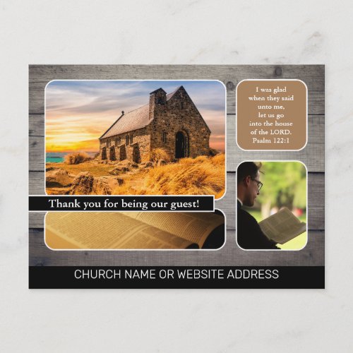 Customizable Church Visitors Postcard