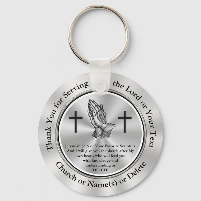 Customizable Church Volunteer Appreciation Gifts Keychain (Front)