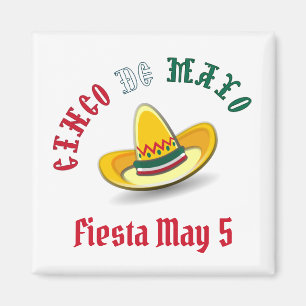 Customizable Cinco de Mayo May 5 Fiesta Magnet