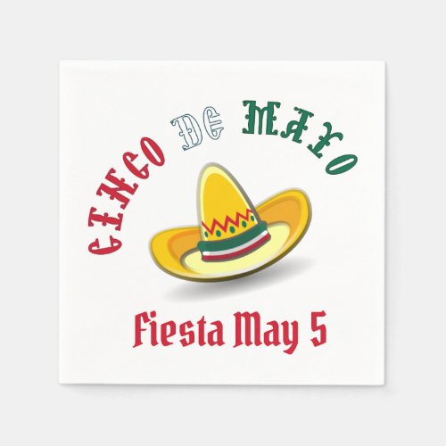 Customizable Cinco de Mayo May 5 Fiesta Napkins