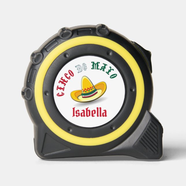 Customizable Cinco de Mayo May 5 Fiesta Tape Measure (Front)