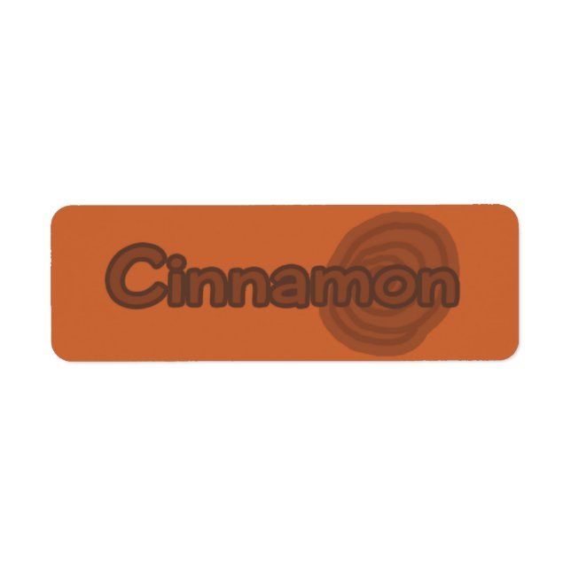 Customizable Cinnamon Bakery Labels (Front)