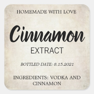 Customizable Cinnamon Extract Label BL_01sqBK