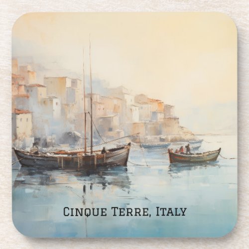 Customizable Cinque Terre Italy Beverage Coaster