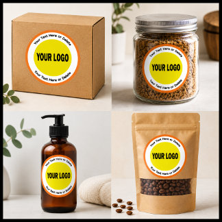 Customizable circular stickers for businesses