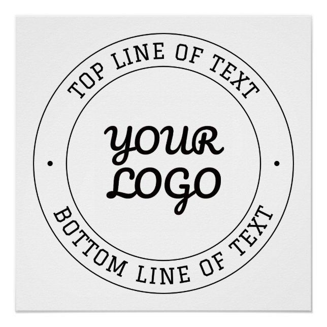 Customizable Circular Text & Logo Replacement Poster (Front)