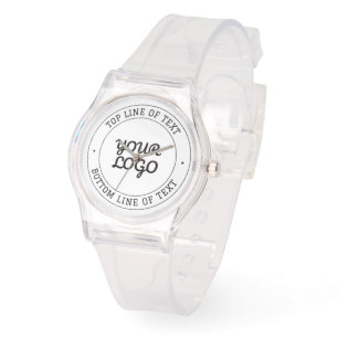 Customizable Circular Text & Logo Replacement Watch