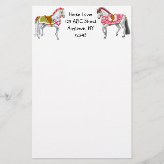 Customizable Circus Horses Stationery