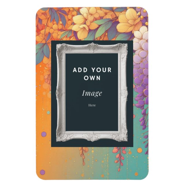 Customizable Citrus Sunset Wisteria Magnet (Vertical)