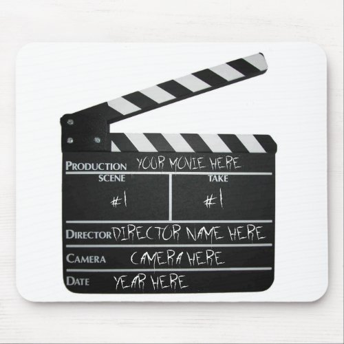 Customizable Clapboard Slate movie filmmaker film Mouse Pad