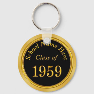 Customizable Class of 1959 Class Reunion Keychains
