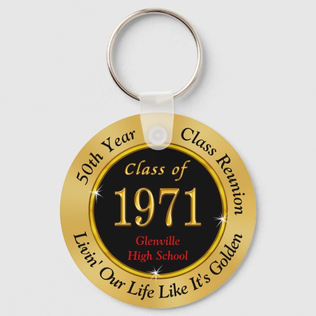 Customizable, Class of 1974 Reunion, Keychains (Front)