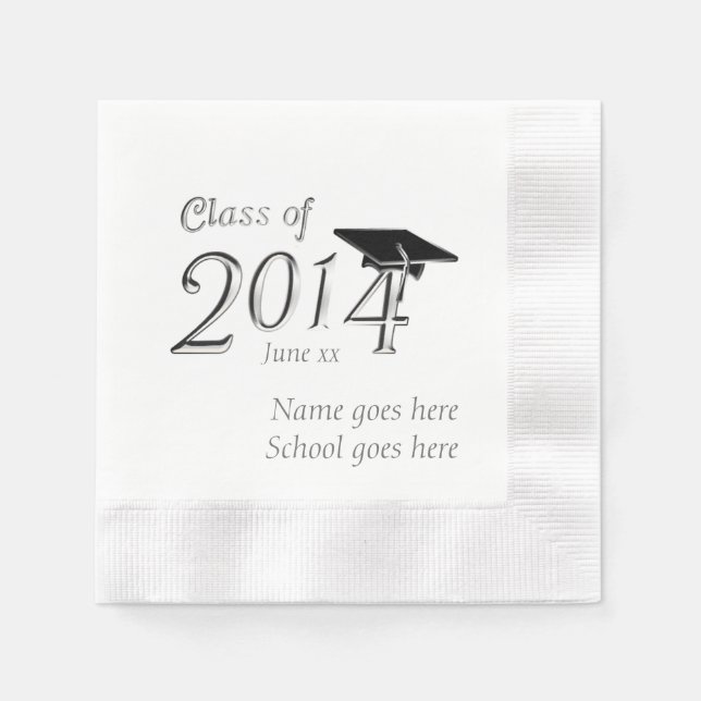 Customizable Class of 2014 Graduation Napkins (Front)