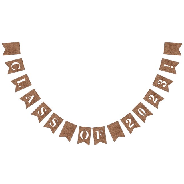 Customizable CLASS OF 2023 on Simulated Burlap Bunting Flags (All)