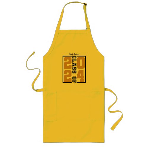 Customizable Class of 2024 Apron Personalize Your Long Apron