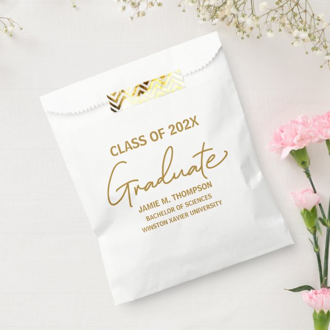 Customizable Class of 2024 University graduate  Favor Bag (Sealed)