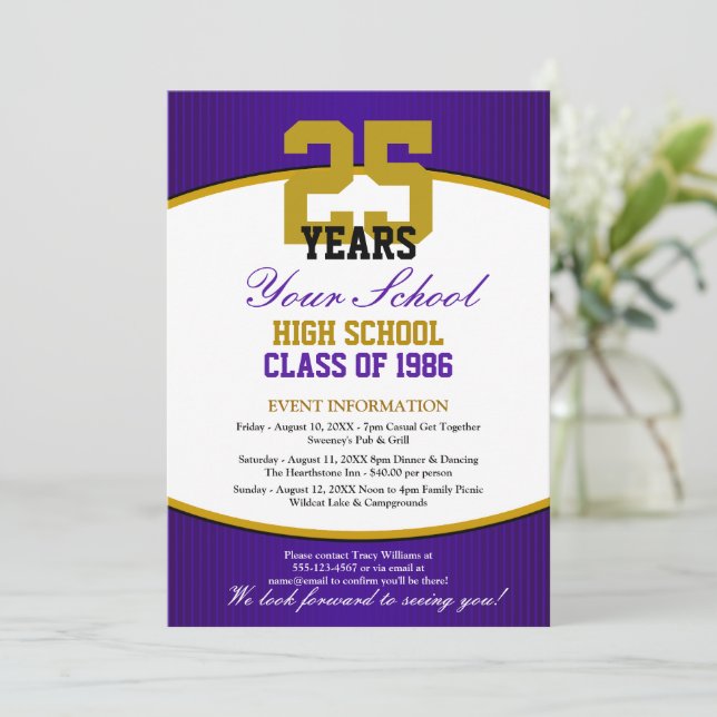Customizable Class Reunion Invitation (Standing Front)