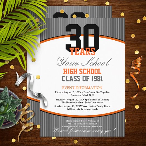 Customizable Class Reunion Invitation