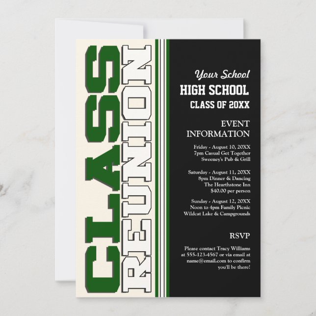 Customizable Class Reunion Invitation (Front)