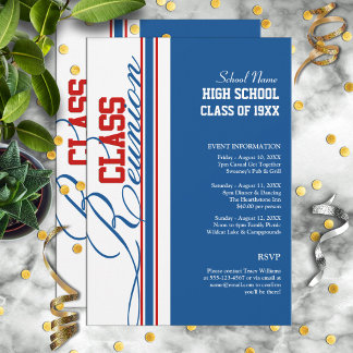 Customizable Class Reunion Invitations