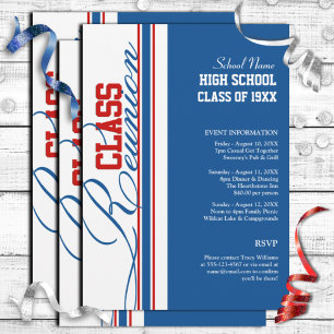 Customizable Class Reunion Invitations