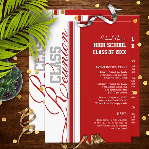 Customizable Class Reunion Invitations