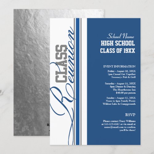 Customizable Class Reunion Invitations