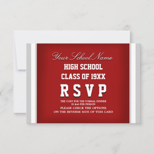 Customizable Class Reunion RSVP Personalized Invites
