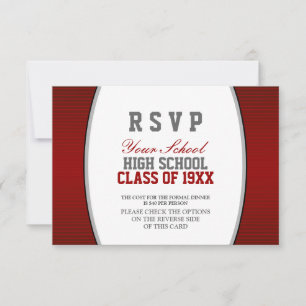 Customizable Class Reunion RSVP Card