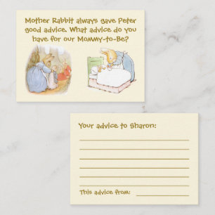 Customizable Classic Baby Shower advice cards