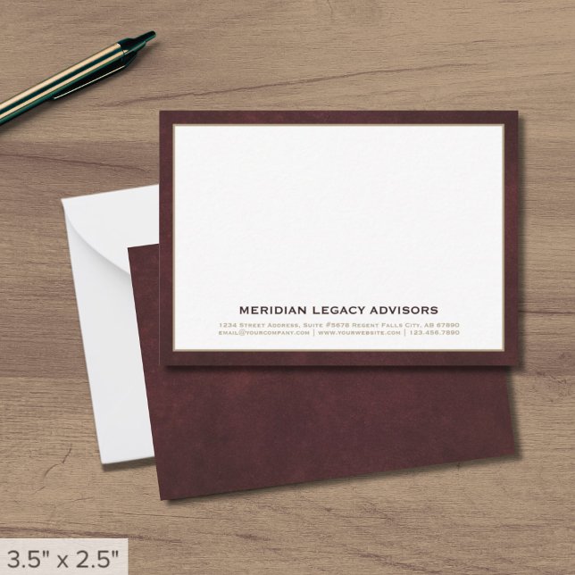 Customizable Classic Business Note Card (Creator Uploaded)