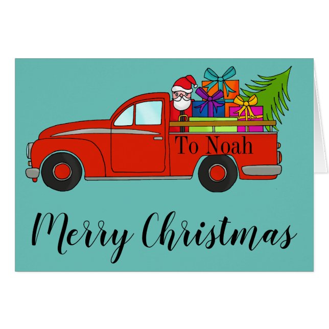 Customizable Classic Christmas Car Cards (Front Horizontal)