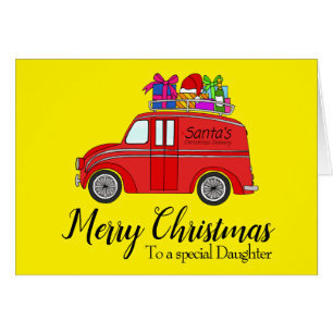 Customizable Classic Christmas Car Cards