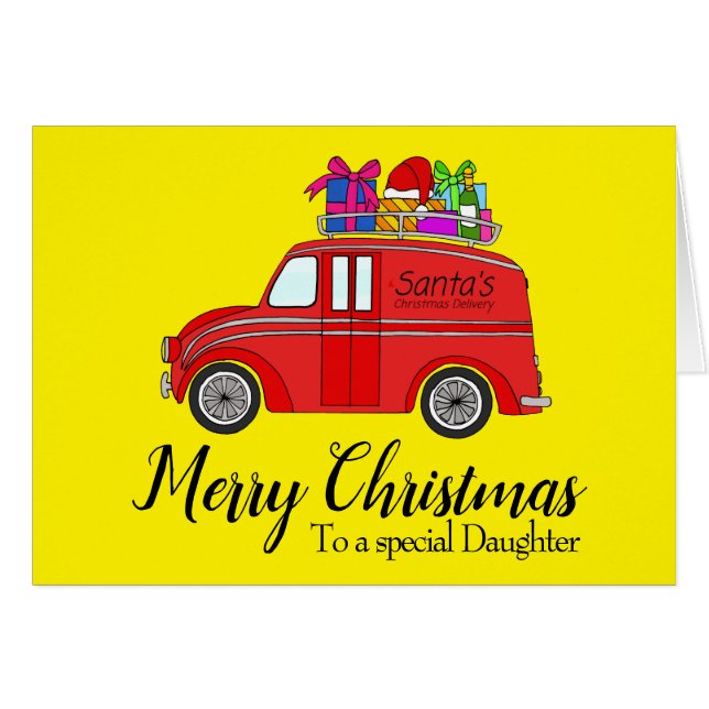 Customizable Classic Christmas Car Cards (Front Horizontal)